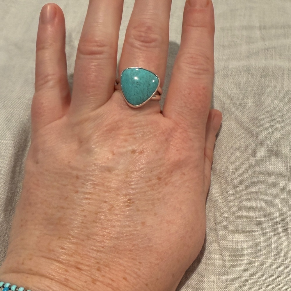 Sz 8.5 Under the sun collective turquoise ring